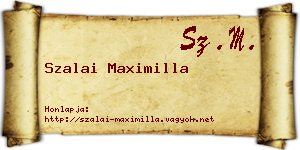 Szalai Maximilla névjegykártya